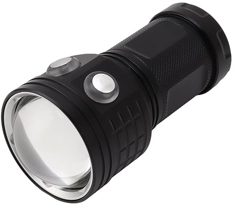 Phefop Linterna Subacuática Buceo Profesional 10000 LM IPX8 100 m Luz Azul y Roja para Inmersión Fotografía y Vídeo Subacuático
