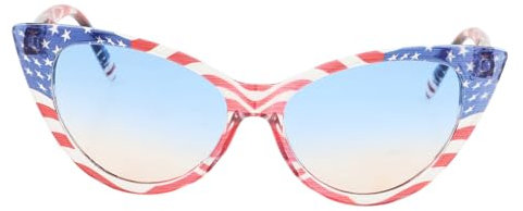 Homoyoyo Lunettes De Soleil Drapeau Américain Lunettes De Soleil Patriotiques Lunettes De Soleil Fantaisie Amusantes Pour Fête Lunettes De Soleil Halloween Lunettes Drapeau