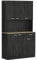HOMCOM Alacena de Cocina Mueble Auxiliar de Cocina Alta con 6 Puertas Cajón Encimera Abierta y Estantes Ajustables Estilo Moderno Negro Veteado 101x39x180 cm