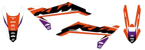 Blackbird Grafik-Aufkleber-Set kompatibel mit KTM EXC/SXF 125/250/300/350/450, Motocross, 2023-2025