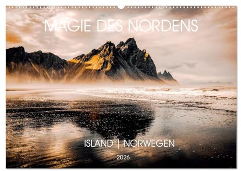 Magie des Nordens, Island und Norwegen (Wandkalender 2026 DIN A2 quer), CALVENDO Monatskalender: Sehnsuchts-Reise nach Skandinavien (CALVENDO Natur)