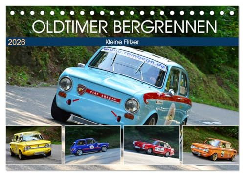OLDTIMER BERGRENNEN - Kleine Flitzer (Tischkalender 2026 DIN A5 quer), CALVENDO Monatskalender: Wendige kleine Kraftprotze mit vorne dabei (CALVENDO Mobilitaet)