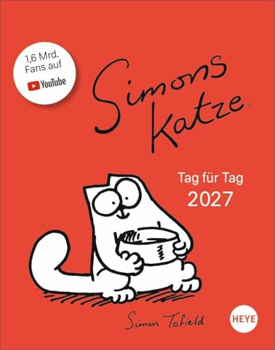 Simons Katze Tagesabreißkalender 2027: Abreiß-Kalender für alle Simon's Cat-Fans. Tischkalender 2027 mit lustigen Episoden aus dem typischen Alltag von Simons Katze. Auch zum Aufhängen.