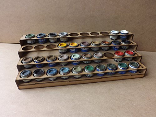 Wargame-Model-Mods Paint Stand for 40x Tins of paint for Humbrol / Revell Enamel tins. Paint rack storage