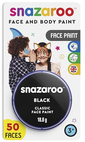 Snazaroo Classic Face and Body Paint for Kids and Adults, Bright Green Colour, Water Based, Easily Washable, Non-Toxic, Makeup, Body Painting for Parties, for Ages 3+