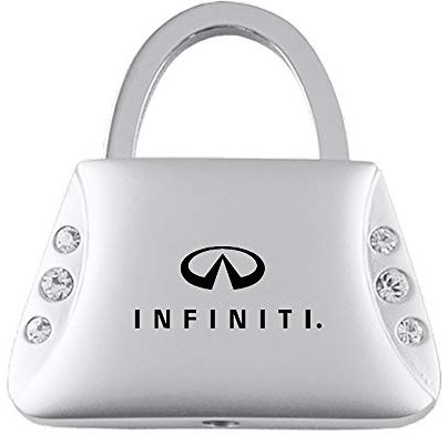 Infiniti Clear Crystals Purse Shape Key Chain