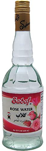 Sadaf Eau de rose pour la cuisson - 590 ml - Eau de rose de qualité alimentaire pour la cuisson, l'arôme alimentaire ou la boisson - Boisson à l'eau de rose comestible - Idéal pour les desserts