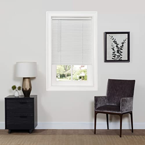 Cordless Room Darkening Mini Blind, 27 x 64 in, Pearl White