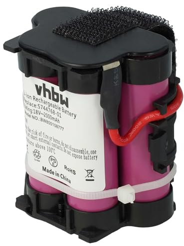 vhbw 1x Akku kompatibel mit Flymo 1200R Grasschere | Strauchschere (2000mAh, 18V, Li-Ion)
