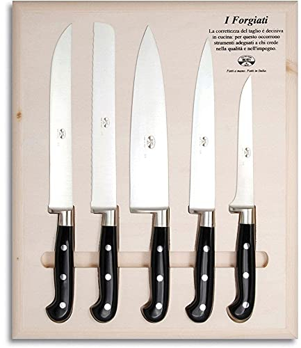 Coltellerie Berti - su Misura I Forgiati 5 Pz. CTP - Portacoltelli Magnetico per coltelli forgiati