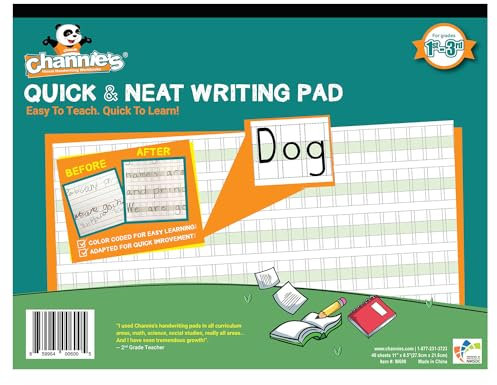 Channie 's Visual Handschrift Tabelle für 1. – 3. Klassen. Schrift vereinfacht. Die meisten Visual Tabelle.