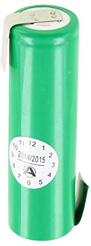 Flat Top NiCd Mignon Akku 1,2V 600mAh AA Lötfahne Z-Form, für Notstrombeleuchtung etc.
