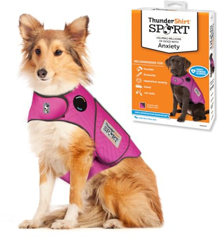 ThunderShirt Hundeweste für Hunde, Fuchsia, zur Linderung von Angstzuständen, Größe L