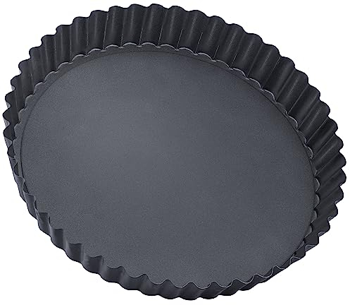 Premium Loose Base Quiche/Flan Pan - 26cm, Dishwasher Safe, Non-Stick, Easy to Clean - Perfect for Quiches, Flans, and Tart Recipes, Grey
