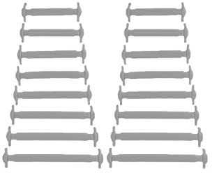 KUYIA Lacci elastici universali piatti in silicone per scarpe bambini e adulti