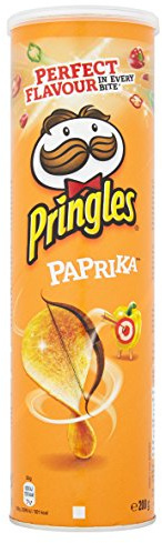 Pringles Paprika Crisps, 200 g, Pack of 19