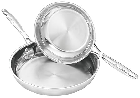 Scanpan 71000200 Set of 2 Frying Pans Stainless Steel