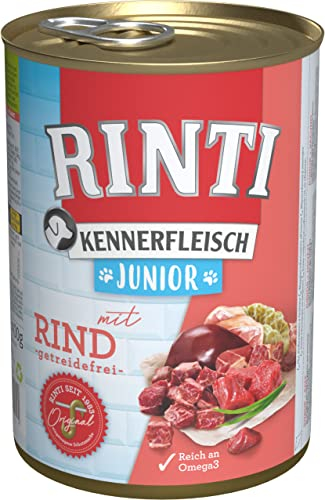 RINTI Kennerfleisch Junior Dose | Rind 12 x 400 g