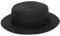Elonglin Femme et Enfant Chapeau de Paille de Soleil Panama Capeline Chapeau Porkpie avec Nœud Papillon Noir Adulte