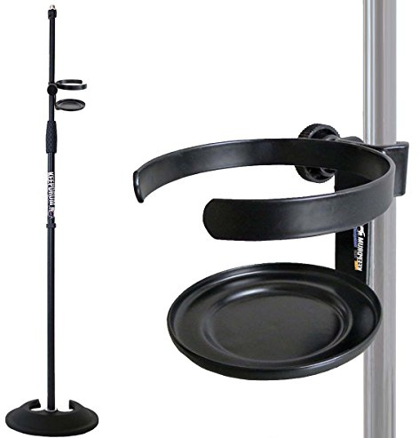 keepdrum MS096 Mikrofonständer Stativ gerade stapelbar + Getränkehalter