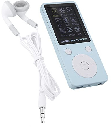 Musik-Player, Sport, MP4, MP3-Player, tragbar, zart, Musik, Radio, Video, E-Book mit 1,8-Zoll-Display, 8 Stunden Standby-Zeit, integrierter (blau)
