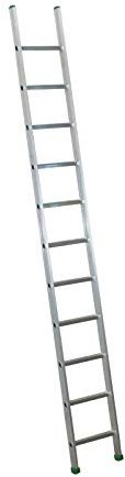 Scala Industriale da Appoggio Semplice Singola ALLUMINIO Ultra Leggera (GRADINI: 11 - MAX MT. 3,5)