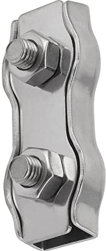 FASTON® Duplex Drahtseilklemme 10 mm Edelstahl A4 V4A (1 Stück) Seilklemmen Drahtseil Klemme Kabelklemme Anzug für Seil