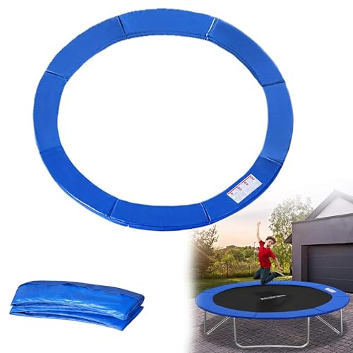 LZQ Trampolin Randabdeckung, Federabdeckung aus PVC PE für Trampolin Ø 366 cm, Randschutz, Sicherheitsmatte, UV-resistent, reißfestes Trampolinzubehör, 30cm Breit, Blau