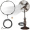 LANDGARDEN Kit de ventilateur brumisateur extérieur pour une brise de patio fraîche, pulvérisateur d'eau pour refroidissement extérieur, ligne de brumisation de 5,9 m + 5 buses de brume en laiton + un