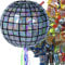 Pinata-Set * DISCO * mit großer Piñata + 100-teiliges Süßigkeiten-Füllung No.1 von Carpeta | Zugpinata für bis zu 20 Kinder | Kindergeburtstag Party