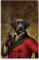 RUIYANMQ Leinwand Bild Hund im Anzug Tierdruck hängend niedlich lustig Retro Haustier Schlafzimmer Wohnzimmer Kw67T 40X60Cm Rahmenlos