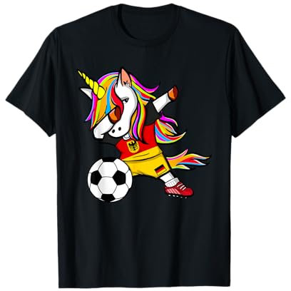Dabbing Licorne Allemagne Football Drapeau Allemand Sport T-Shirt