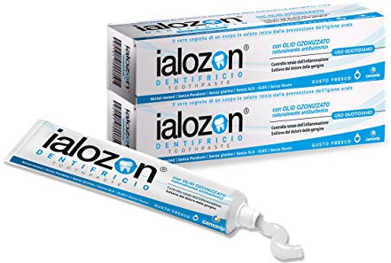 Gemavip Ialozon Blu Dentifricio 75 ml con ozono, lattoferrina, lisozime e glicerina (2 PACK)