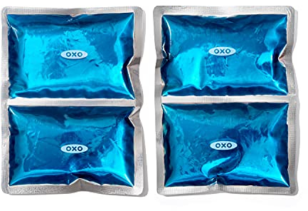 OXO Good Grips Prep and Go Ice Pack Set - 2 wiederverwendbare Kühlakkus - Weiß - Klassischer Stil - Ideal für Lunch-Taschen, Kühler, Rucksäcke