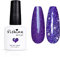 Vishine Soak Off UV LED Vernis à Ongles Gel Semi-Permanent Pailleté Violet Pourpre - Diamant Pailleté Pourpre Gel Polish Nail Art #6010