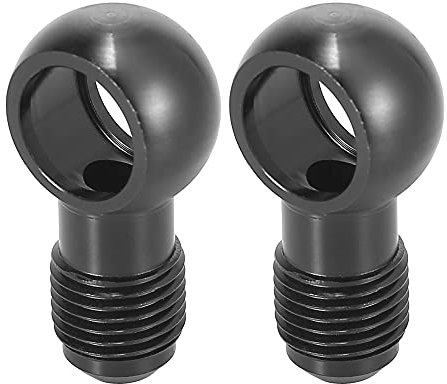 X AUTOHAUX Lot de 2 raccords de banjo de carburant de 14 mm de diamètre vers 6 AN mâle, adaptateur de ligne de carburant pour voiture, filetage M13 x 1,5
