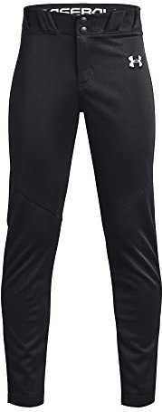 Under Armour Boys' Utility Baseball Pant, (001) Black / / White, Youth X-Small