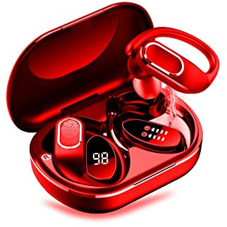 Cuffie Bluetooth Sport, WeurGhy Auricolari Bluetooth 5.1 con HD Microfono, 80 Ore di Riproduzione con Display LED, Controllo Touch, Cuffie Wireless Bassi Profondi Per Lo Sport e il Lavoro