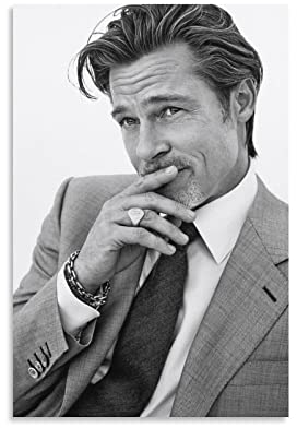 LIANGFANG Brad Pitt Sexy Handsome Art Photo Poster 7 Gemälde auf Leinwand Wandkunst Poster Scrollen Bild Druck Wohnzimmer Wanddekoration Home Poster 30 x 45 cm