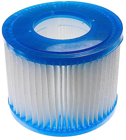 vhbw Filterkartusche Typ VI kompatibel mit Bestway Lay-Z-Spa Paris, Palm Springs Pool - Ersatzfilter Blau Weiß