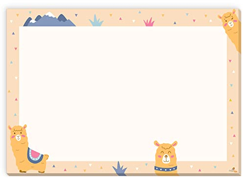 Süßes Lama Malblock Papier | DIN A3 | 25 Blatt