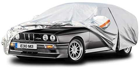 Kayme Autoabdeckung Wasserdicht Atmungsaktiv Passend für BMW M3 Coupe/Convertible E30(1986-1991), Vollgarage Autoplane für Sonne Staub Schutz, Auto Abdeckplane Faltgarage Abdeckung(3-7 Tage liefern)