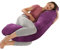 SHANNA Coussin de Grossesse pour Dormir, Oreiller de Grossesse pour Femme Enceinte en Forme de J Support Coussin d'allaitement et Coussin de Maternité avec Housse Lavable et Remplable, Velours Violet