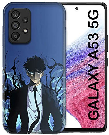 Cokitec Schutzhülle für Samsung Galaxy A53 5G Manga Solo Leveling Sung Blau