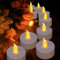 YiYFiT Romantique Faux Tea Light Bougies, Pack de 12 Batterie Jaune Chaud Clignotant LED Tea Light réaliste sans Flamme Tea Light