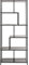 Kare Design Regal Loftie, Schwarz, Schmal, Standregal mit 6 Ablagen, Bücherregal, Aufbewahrungsregal für Wohnzimmer, Arbeitszimmer, Büro, Flur, Holzböden, Eiche, Metallgestell, 185x60x30 cm (HxBxT)