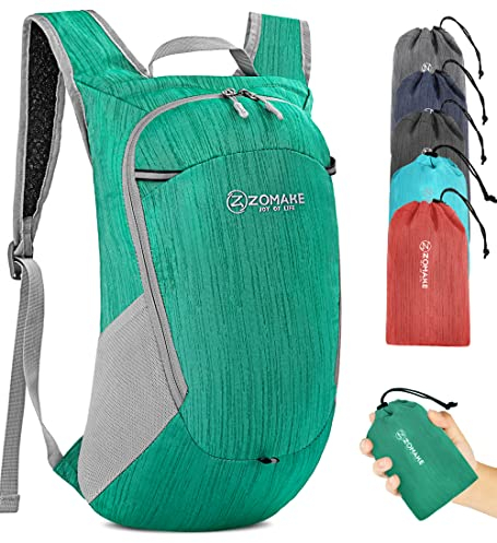ZOMAKE Faltbarer Rucksack Kleiner 18L - Ultraleicht Rucksäcke Wasserdicht Wanderrucksack für Outdoor Wandern Klein Packable Backpack für Damen Herren Kid(Militärgrün)