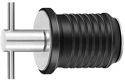 Marine Boot-Abflussstopfen, T--Schraube, verstellbare Gummi-Deck-Ablaufstopfen, Silber, 19 mm