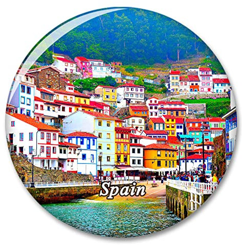 Imán decorativo para nevera, diseño de España, Cudillero, Asturias
