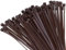Mini Skater 6 Inch Multi-Color Multi-Purpose Nylon Zip Ties (200, Dark Brown)